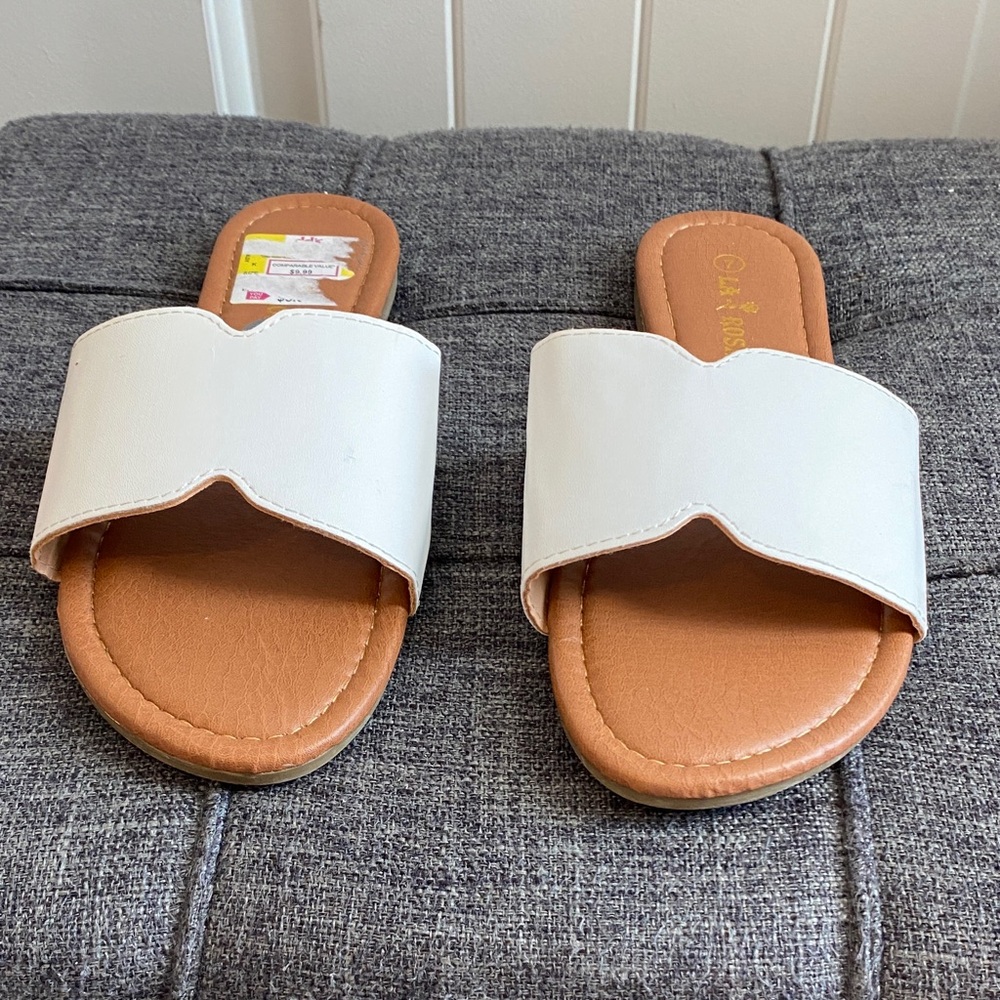 White sandals